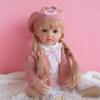 iCradle 22 inch Reborn Baby Dolls Girl Full Vinyl Baby Doll Blonde Hair Realistic Baby Doll Lifelike Newborn Bay Dolls Kids Toy for Ages 3+ view 1