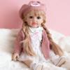 iCradle 22 inch Reborn Baby Dolls Girl Full Vinyl Baby Doll Blonde Hair Realistic Baby Doll Lifelike Newborn Bay Dolls Kids Toy for Ages 3+ view 3