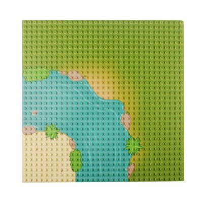 BAENRCY Classic Baseplate 10"x10"Building Block Base Plates Grassland Road BasePlaste for Building Brick Compatible with All Major Brands (Curved)