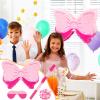 Hungdao Pink Bow Piata for Girl Birthday Party Pinatas Party Decorative Bowtie Piata with Wooden Stick Blindfold Confetti Set Pink Coquette Birthday Baby School Wedding Supplies(Polka Dot Bow) view 3