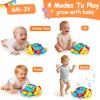 Baby Crawling Toys 6-12 Months, Musical Light Up Tummy Time Toy for Infant 0-6 7 8 9 12-18 Month Old, Toddler Spanish English Bilingual Learning Educational Development Gift for 1 2 Year Old Boy Girl view 2