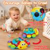 Baby Crawling Toys 6-12 Months, Musical Light Up Tummy Time Toy for Infant 0-6 7 8 9 12-18 Month Old, Toddler Spanish English Bilingual Learning Educational Development Gift for 1 2 Year Old Boy Girl view 3
