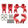 Alloy Front Rear Steering Hub Carriers Blocks Knuckle Arm Set for Arrma 3S BLX Typhon Vorteks Senton Granite Big Rock, Mega550 Typhon Senton Granite Upgrade Parts (Red) view 1