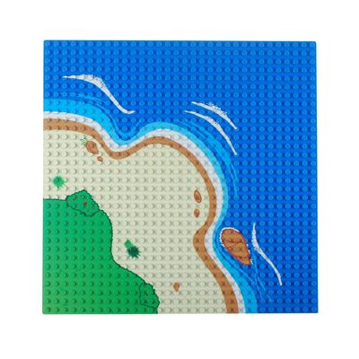 BAENRCY Classic Baseplate 10"x10"Building Block Base Plates Grassland Road BasePlaste for Building Brick Compatible with All Major Brands (Curved)