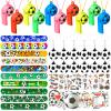 DoYoDoYa Soccer Party Favors Set 96Pcs - Slap Bracelet, Keychain, Tattoos, Toy Whistle - Sports Party Favors for Kids Boys view 1