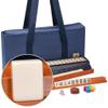 Yellow Mountain Imports American Mahjong Game Set, Sapphire with Blue Soft Case - All-in-One Racks with Pushers, Wright Patterson Scoring Coins, Dice, & Wind Indicator view 1