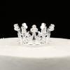 YADIRF Mini Crown Cake Topper Tiara Small Cupcakes Crown For Birthday Bridal Wedding Party Baby Shower (Silver) view 2