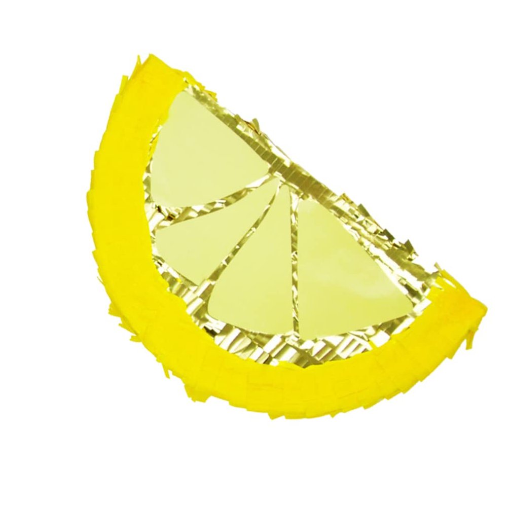 Zerodeko Lemon Pinata 11.8 Inch Fruit Shaped Candy Filled Pi Ata for Birthday Party Fiesta Cinco De Mayo Decoration