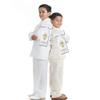 Needzo White Polyester Arm Band Bow with Embroidered Gold Tone Chalice Design, First Communion Accessories for Religious Boys and Girls, Catholic Church Supplies, 10 Inches view 3
