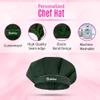 Personalized Kids Apron and Chef Hat Set - Cute Costume With Pockets for Cooking, Painting, Party - Adjustable Unisex Dark Green - Medium view 3