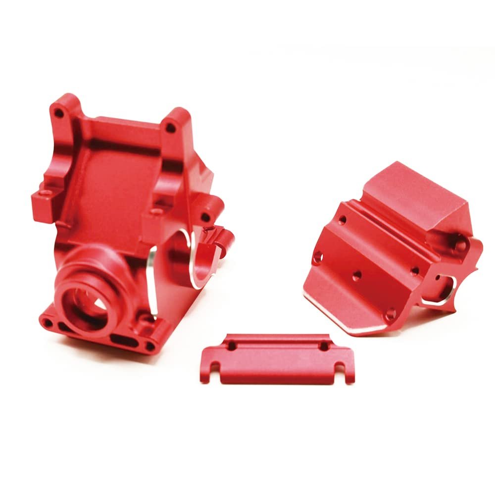 Alloy Gearbox Case Set Front/Rear for Arrma 6S Kraton Outcast Typhon Talion Infraction Fireteam Felony Mojave Upgrade Parts (Red)