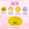 Personalized Apron and Chef Hat Set - Cute Chef Costume for Kids - Aprons with Pockets for Cooking, Painting, Party - Adjustable Unisex Yellow Apron - Small view 3