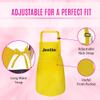 Personalized Apron and Chef Hat Set - Cute Chef Costume for Kids - Aprons with Pockets for Cooking, Painting, Party - Adjustable Unisex Yellow Apron - Small view 4