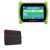 BoxWave Case Compatible with Leapfrog LeapPad Academy - SoftSuit with Pocket, Soft Pouch Neoprene Cover Sleeve Zipper Pocket - Jet Black with Red Trim view 1
