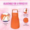 Personalized Kids Apron and Chef Hat Set - Cute Chef Costume for Kids - Kids Aprons with Pockets for Cooking Painting Party - Adjustable Unisex Orange Apron for Kids - Small view 4