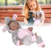 Newborn Baby Doll, 10 Inch Soft Lovely Exquisite Lifelike Infant Doll Safe Flexible for Holiday Party(10inch Closed Eyes Black Girl) view 4