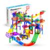 PicassoTiles 108pc Magnetic Marble Run Set with Building Tiles Race Track Car Slides Set STEM Learning Toy 3-in-1 Preschool Construction Kit for Indoor Activity and Development for Kids age 3+ PTG108 view 1