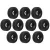 Geriop RC car Tires and Wheels, Good Grip Stable Driving 1/16 RC car Tires Strong Damping Replacement for WPL B24 B36 Black view 1
