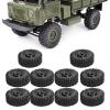 Geriop RC car Tires and Wheels, Good Grip Stable Driving 1/16 RC car Tires Strong Damping Replacement for WPL B24 B36 Black view 3