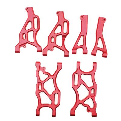 Alloy Front Upper Lower Suspension Arm and Rear Suspension Arm Set for Arrma Typhon 6S Felony Infraction Limitless Upgrade Part (Red)