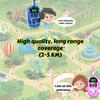 USA-Designed KidzAdventure Rechargeable Walkie Talkies for Kids 2 Pack - 48 Hours Battery 3 Miles Range 22 Channels 2 Way Radio Voice Activation. Best Hiking, Camping & Outdoor Kids Toy Gift Ages 5-10 view 4