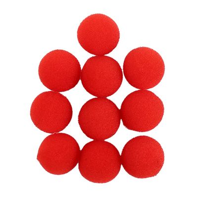 10PCS Red Sponge Balls Soft Magic Tool Sponge Balls,Lightweight Mini Sponge Balls Magic Street Classical Comedy Trick Props(4.5cm)