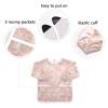 Bolaz Painting Smocks for Kids 2-4 Art Smocks Eating with Pockets Vintage Pink Floral Waterproof Long Sleeve Toddler view 3