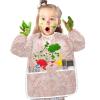 Bolaz Painting Smocks for Kids 2-4 Art Smocks Eating with Pockets Vintage Pink Floral Waterproof Long Sleeve Toddler view 4