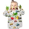 Bolaz Painting Smocks for Toddlers 4-6 Artist Smocks with Pockets Childish Truck Excavator Eating Waterproof Long Sleeve Infant Children Apron view 4