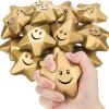 Deekin 18 Pieces 3.1 Inch Star Stress Balls Star Foam Relief Stress Ball for School Reward Student Party Bag Fillers(Smile Face) view 1