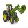 John Deere 7R 350 Tractor with Front Loader view 2