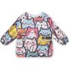 Bolaz Painting Smocks for Toddlers 4-6 Artist Smocks with Pockets Funny Cartoon Cats Eating Waterproof Long Sleeve Infant Children Apron view 1