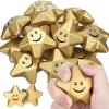 Deekin 36 Pieces Star Stress Balls Mini Foam Ball Stress Relief Toys for Teens and Adults Student Bag Fillers, Gold(Smile,1.6 Inch) view 1