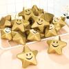 Deekin 36 Pieces Star Stress Balls Mini Foam Ball Stress Relief Toys for Teens and Adults Student Bag Fillers, Gold(Smile,1.6 Inch) view 4