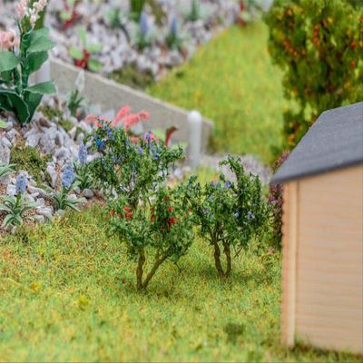 FALLER 181285 HO Scale Blueberry & Red Currant Shrubs - pkg(12)