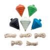 Spinning Top Trompo  5 -Pack Carved Spinning Tops  Sturdy Steel Point for Enhanced Stability  Exquisite Craftsmanship  Ideal for Beginners and Intermediates  Trompos de Mexico (Colors May Vary). view 1