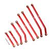 INJORA High Clearance Front 4 Links Set for SCX24 Gladiator Dodge Power Wagon 1/24 RC Crawler Car Axial, 8PCS (Red) view 1