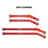 INJORA High Clearance Front 4 Links Set for SCX24 Gladiator Dodge Power Wagon 1/24 RC Crawler Car Axial, 8PCS (Red) view 2