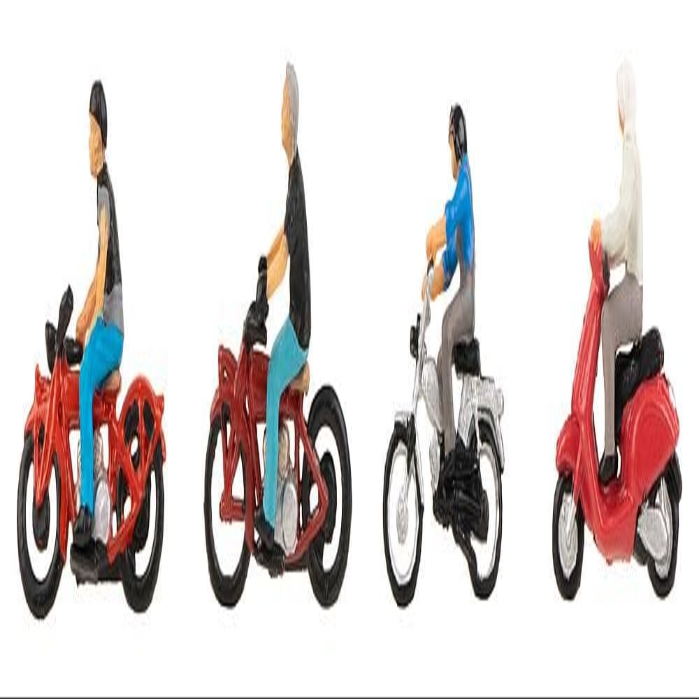 FALLER 151669 HO Scale Motorcyclists - 4 Bikes & 4 Riders