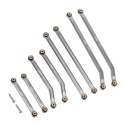 INJORA High Clearance Front 4 Links Set for SCX24 Gladiator Dodge Power Wagon 1/24 RC Crawler Car Axial, 8PCS (Grey)