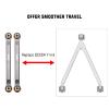 INJORA High Clearance Front 4 Links Set for SCX24 Gladiator Dodge Power Wagon 1/24 RC Crawler Car Axial, 8PCS (Grey) view 3