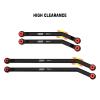 INJORA High Clearance Front 4 Links Set for SCX24 Gladiator Dodge Power Wagon 1/24 RC Crawler Car Axial, 8PCS (Black) view 2
