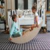 Avenlur Rocking Boat Stair Climber Montessori and Waldorf Style Balancing Step Ladder Rocker Activity Center for Toddlers, Kids, Homeschool, Daycare Seats up to 4 Children Ages 1-6yrs view 1