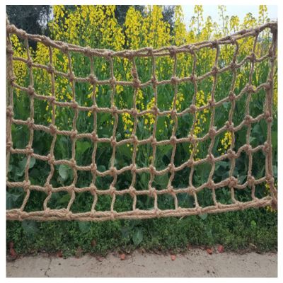 Hemp Rope Net Outdoor Playground Climbing Safety Net Heavy Duty Treehouse Cargo Net Kids Rope Ladder Hammock Rock Protection Grid 10cm (Size : 3 * 10m(10 * 33ft))