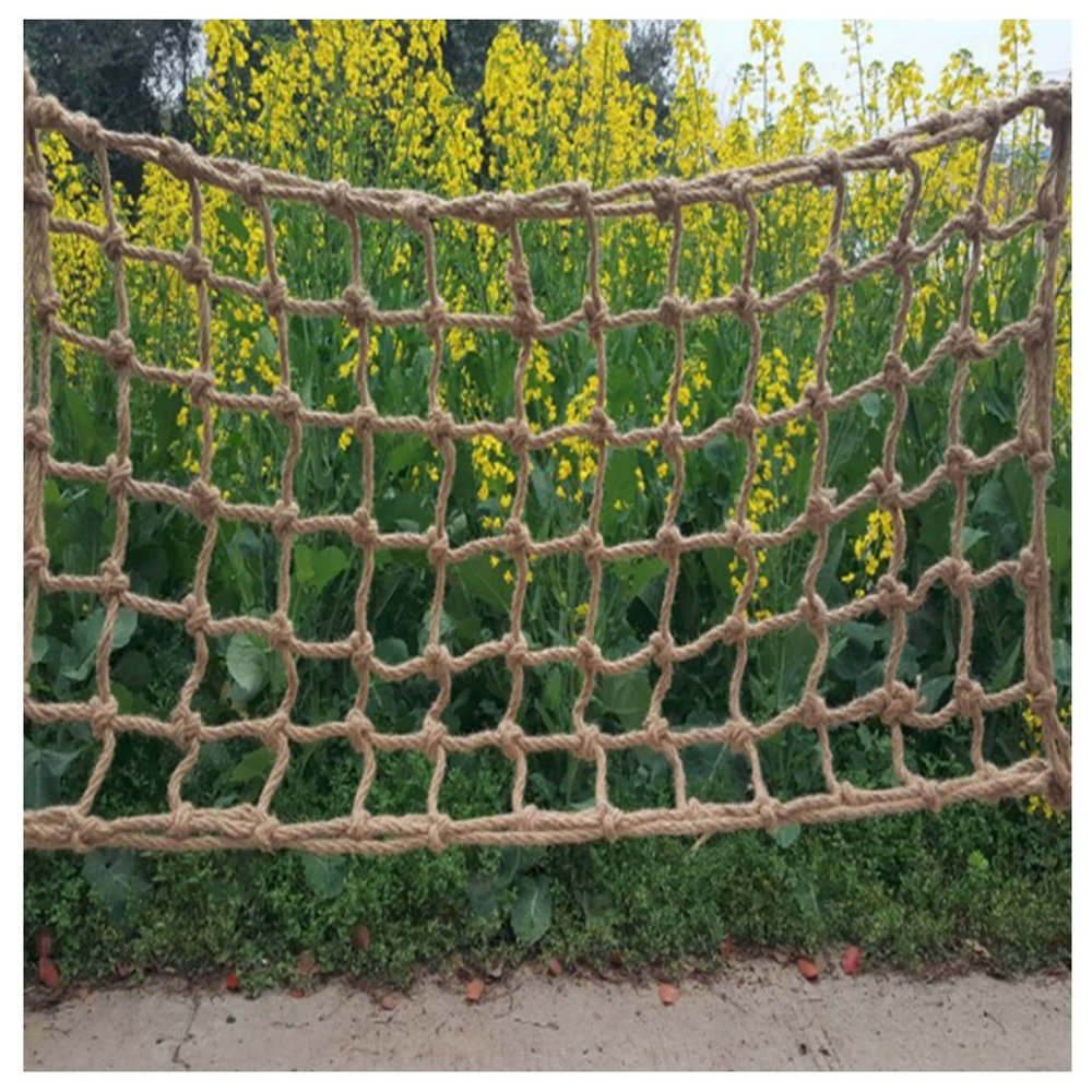 Hemp Rope Net Outdoor Playground Climbing Safety Net Heavy Duty Treehouse Cargo Net Kids Rope Ladder Hammock Rock Protection Grid 10cm (Size : 3 * 10m(10 * 33ft))