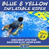 BACKYARD BLAST Deluxe Rider with Joint Cloth Material, Inflatable Body Board Slide Rider, 30.7" x 19.6" x 5.5", Yellow view 2