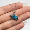 Beautiful Wife, I Wish That Every Morning we Wake up, it be Like That First time, Joke Opal Turtle Necklace for Wife from Husband view 2