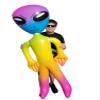 63" Giant Rainbow Alien Inflate (Vinyl) Galaxy/Tie Dye - Huge Inflatable Figures on Hang Tag (2 Pack) view 3