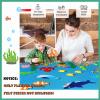 Craftstory 3.5 Feet Flannel-Board for Toddlers Preschool as Kids Felt Stories Activities Play Kits Wall-Hanging Birthday Gifts (Blue) view 2