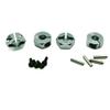 4X Wheel Hub 12mm Hex Adapter 5mm Thickness 5mm Hole for 1/10 RC Car Truck HPI HSP Redcat Tamiya Traxxas RC4WD D90 (Titanium) view 1